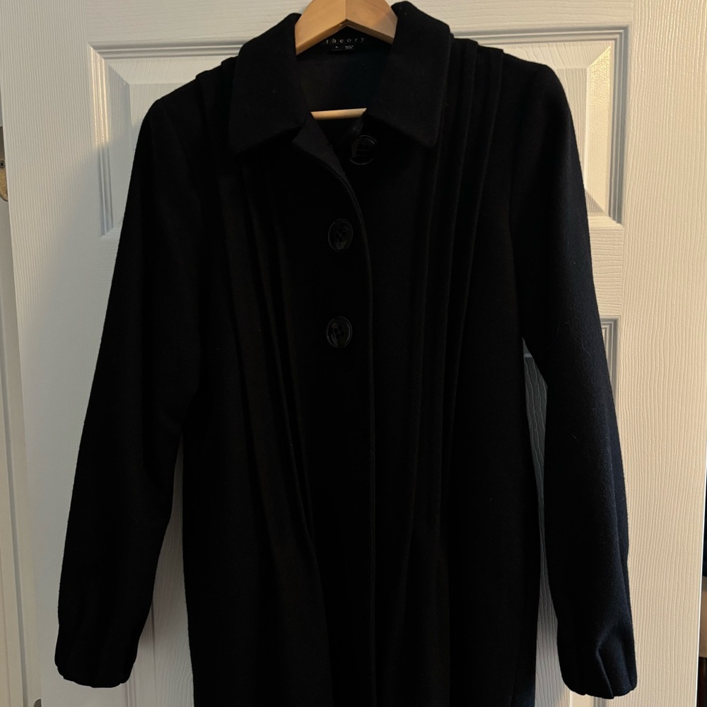 Theory Black Women's Coat
